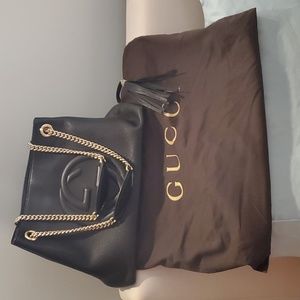 GUCCI SOHO Chain Shoulder Tote Bag w Tassel
